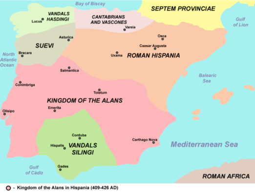 Kingdom of the Alans in Hispania (409–426 AD).