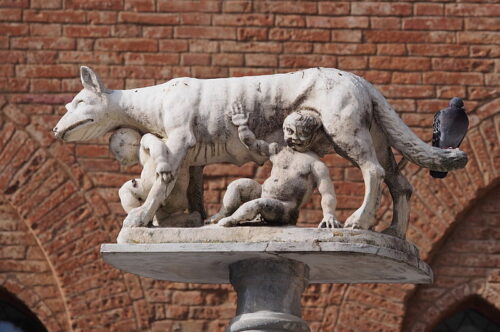https://commons.wikimedia.org/wiki/File:Capitoline_Wolf_at_Siena_Duomo.jpg