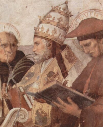 Painting by Raphael https://en.wikipedia.org/wiki/Pope_Innocent_III https://en.wikipedia.org/wiki/Raphael