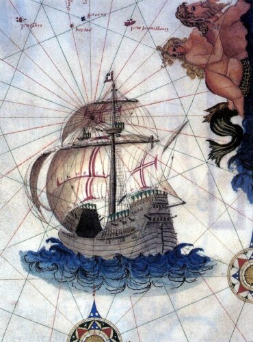 The nau (carrack), the vessel used by Pedro Álvares Cabral, in his voyage in 1500