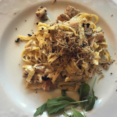 Tagliatelle porcini zafferano e tartufo bianco