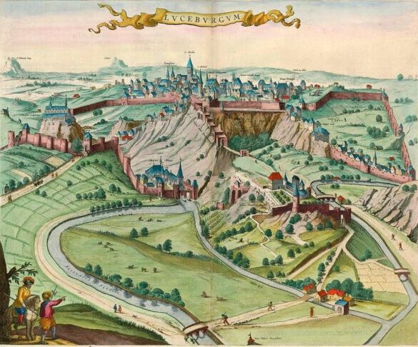 https://en.wikipedia.org/wiki/Fortress_of_Luxembourg#/media/File:Blaeu_Luxembourg_1649.jpg