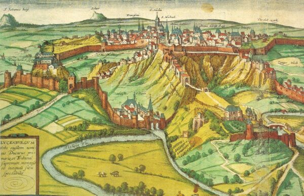 https://en.wikipedia.org/wiki/Fortress_of_Luxembourg#/media/File:Blaeu_View_of_Luxembourg_1649.jpg