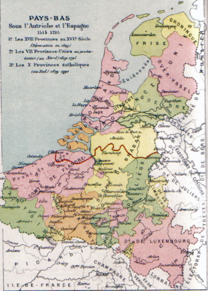 https://en.wikipedia.org/wiki/Seventeen_Provinces#/media/File:Map_of_the_Habsburg_Netherlands_by_Alexis-Marie_Gochet.png