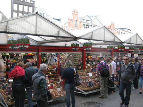 Munttoren and Bloemenmarkt https://www.iamsterdam.com/en/see-and-do/shopping/amsterdam-markets/flower-market