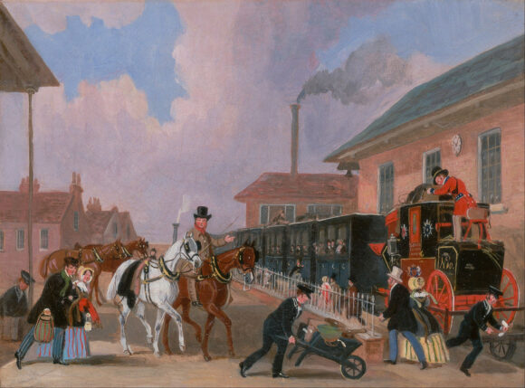 https://en.wikipedia.org/wiki/Victorian_era#/media/File:James_Pollard_-_The_Louth-London_Royal_Mail_Travelling_by_Train_from_Peterborough_East,_Northamptonshire_-_Google_Art_Project.jpg
