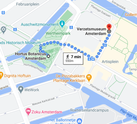 https://www.google.com/maps/dir/Hortus+Botanicus+Amsterdam,+Plantage+Middenlaan+2a,+1018+DD+Amsterdam,+Netherlands/Verzetsmuseum,+Plantage+Kerklaan+61A,+1018+CX+Amsterdam,+Netherlands/@52.3656584,4.9077218,16z/data=!4m14!4m13!1m5!1m1!1s0x47c5e1e2667314ab:0x50a7c8595fea0ba6!2m2!1d4.9081845!2d52.3666659!1m5!1m1!1s0x47c609821f1c38bb:0xd1eda9d98ceeff3!2m2!1d4.9127609!2d52.36781!3e2
