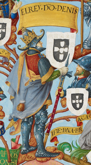 https://commons.wikimedia.org/wiki/Category:Denis_of_Portugal_in_miniature#/media/File:D._Dinis_I_de_Portugal_-_The_Portuguese_Genealogy_(Genealogia_dos_Reis_de_Portugal).png