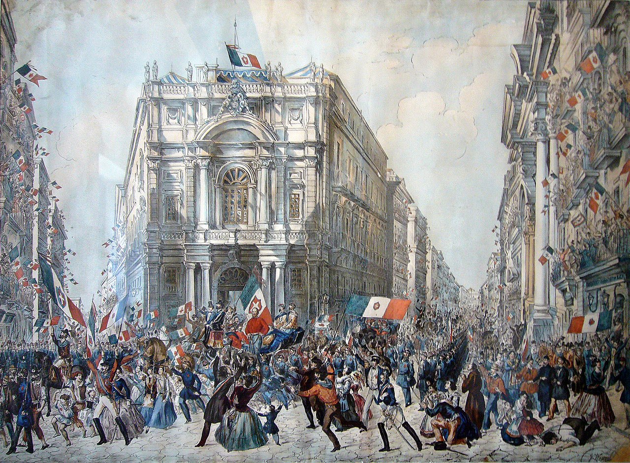 https://en.wikipedia.org/wiki/Italian_unification#/media/File:Napoli_Castel_Nuovo_museo_civico_-_ingresso_di_Garibaldi_a_Napoli_-_Wenzel_bis.jpg