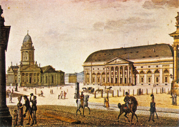 Berlin in its grown up phase https://en.wikipedia.org/wiki/Friedrichstadt_(Berlin)#/media/File:Berlin_Gendarmenmarkt_1815.jpg