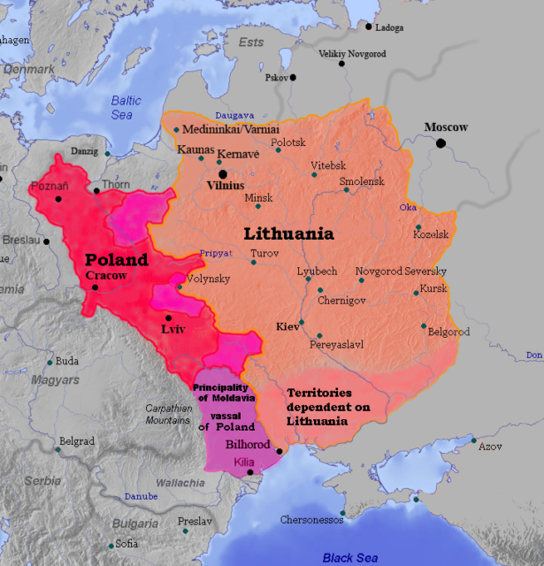 https://en.wikipedia.org/wiki/Union_of_Krewo#/media/File:Lietuva_ir_Lenkija.Lithuania_and_Poland_1387.png