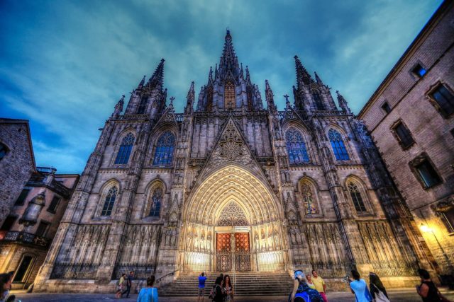 La Seu Cathedral https://en.wikipedia.org/wiki/Eulalia_of_Barcelona#/media/File:Barcelona_Cathedral_Interior_-_Crypt_of_Santa_Eulalia.jpg